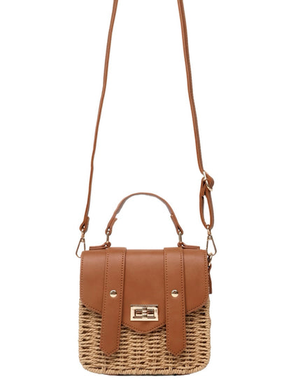 Summer Woven Crossbody Sling Bag