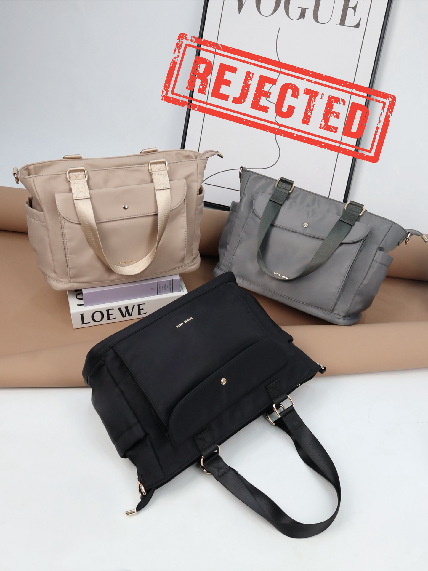 (Rejected Sales) Camilia Nylon Tote Bag