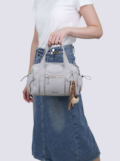 Stephy Nylon Boston Bag