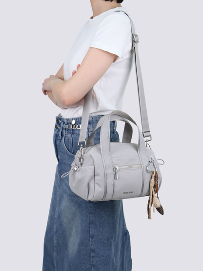 Stephy Nylon Boston Bag