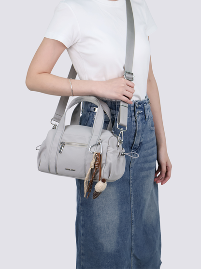 Stephy Nylon Boston Bag