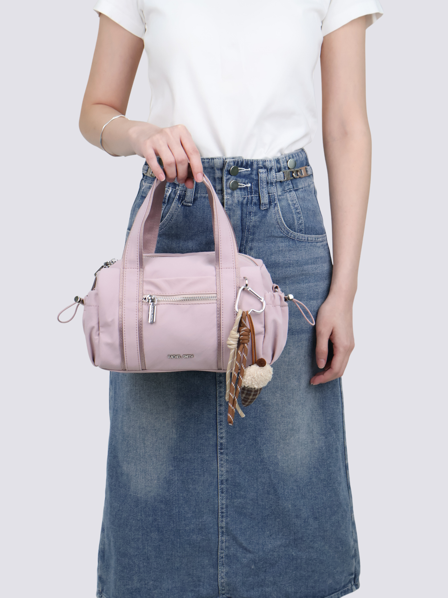 Stephy Nylon Boston Bag