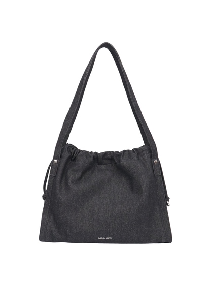Jane Denim Drawstring Tote Bag
