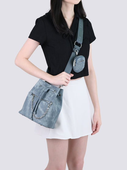 Ariel Denim Bucket Bag