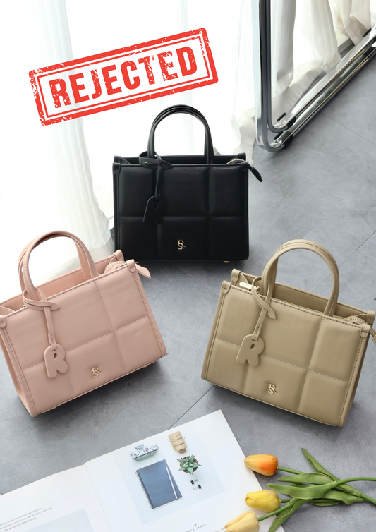 (Rejected Sales) Carmen Square Grid Small Tote Bag