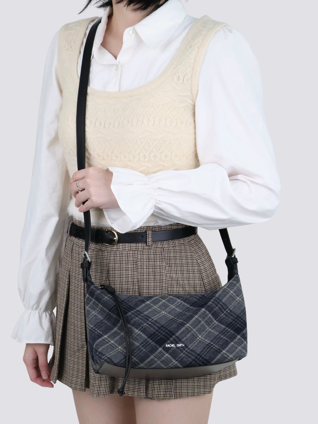 Charlotte Plaid Crossbody Bag
