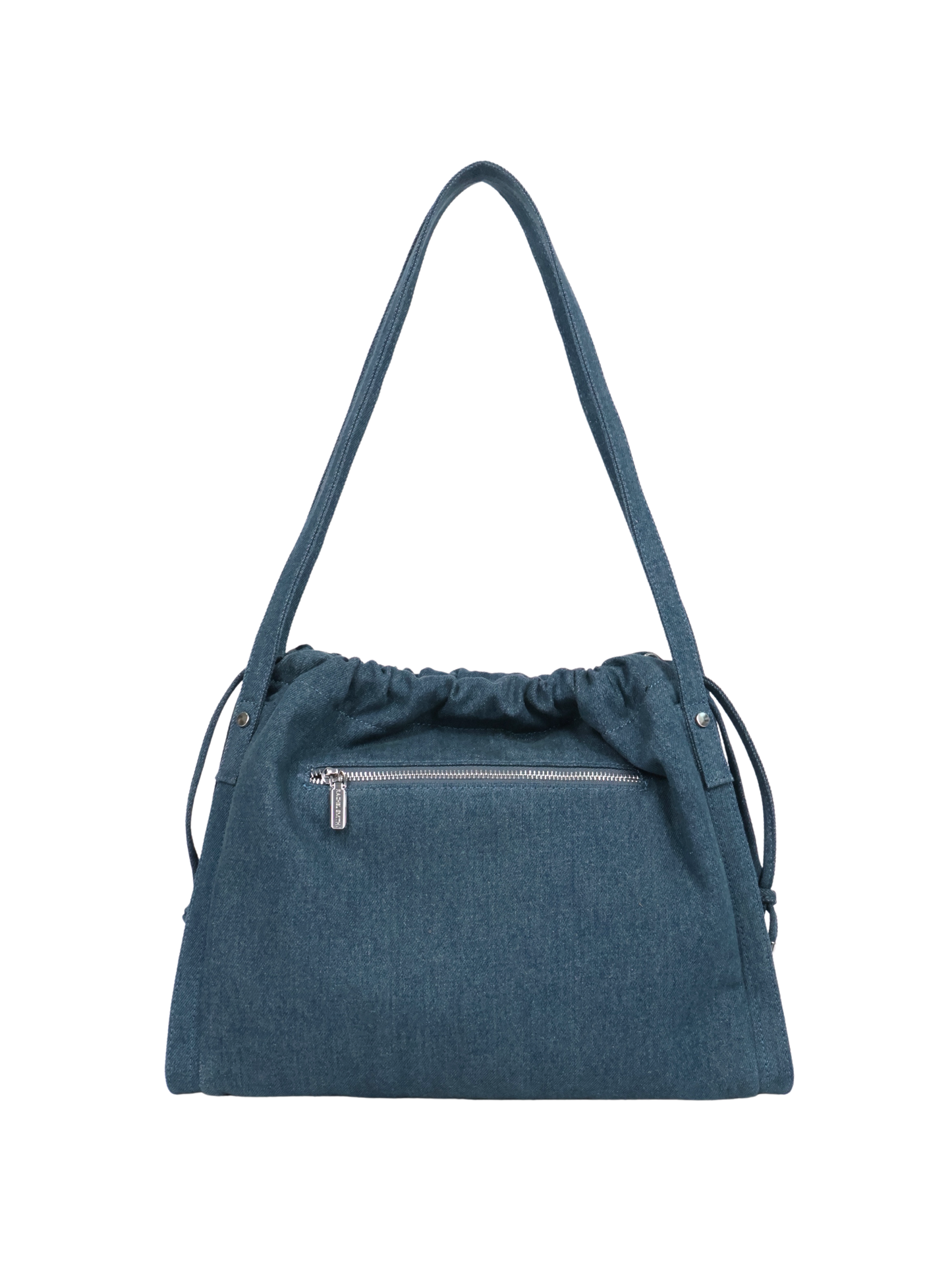 Jane Denim Drawstring Tote Bag