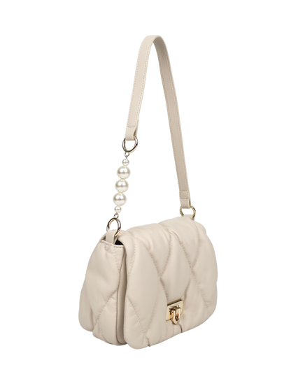 Pearly Push-Lock Quilted Bag