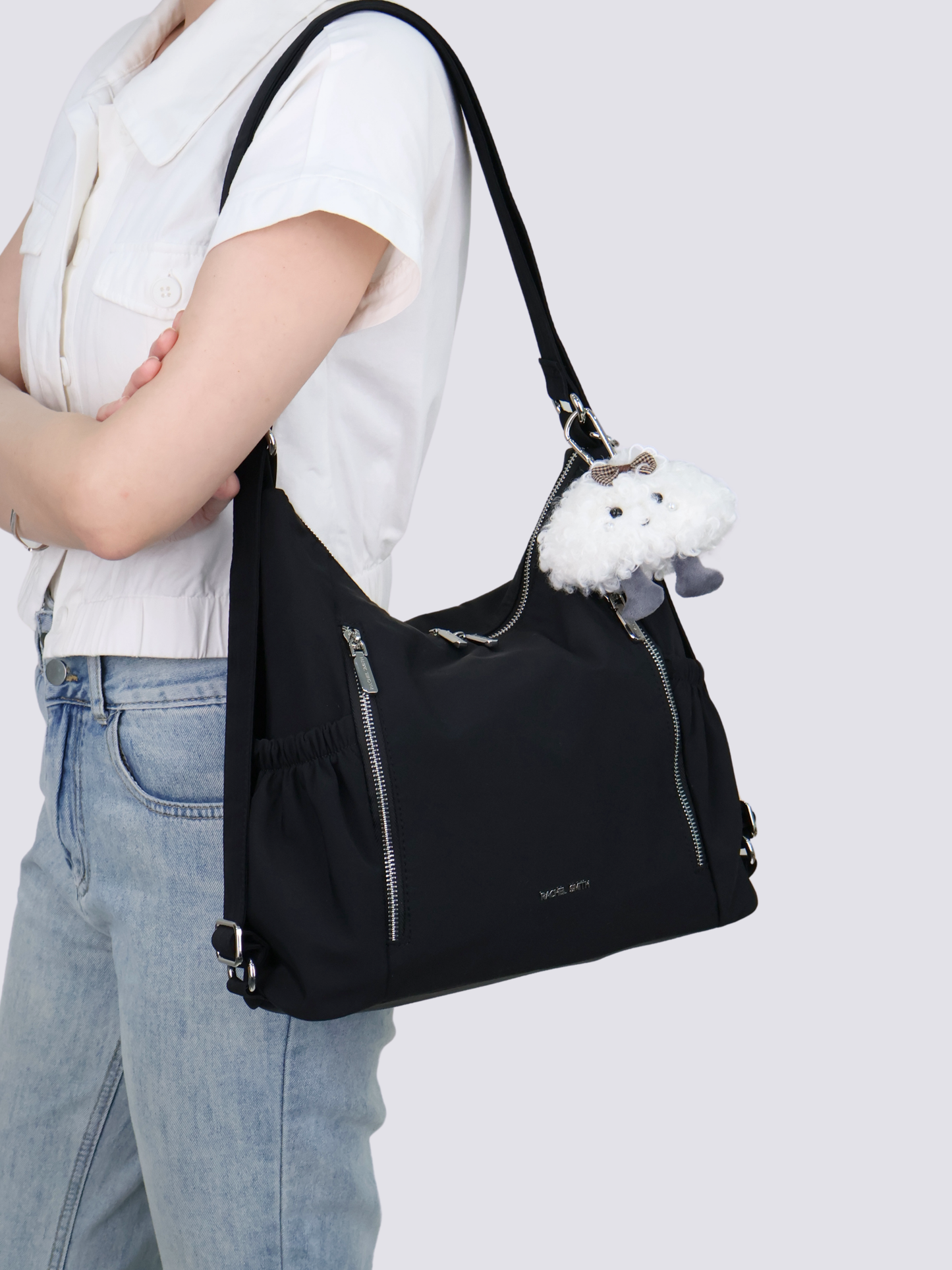 Tracy Two-Way Nylon Shoulder Bag