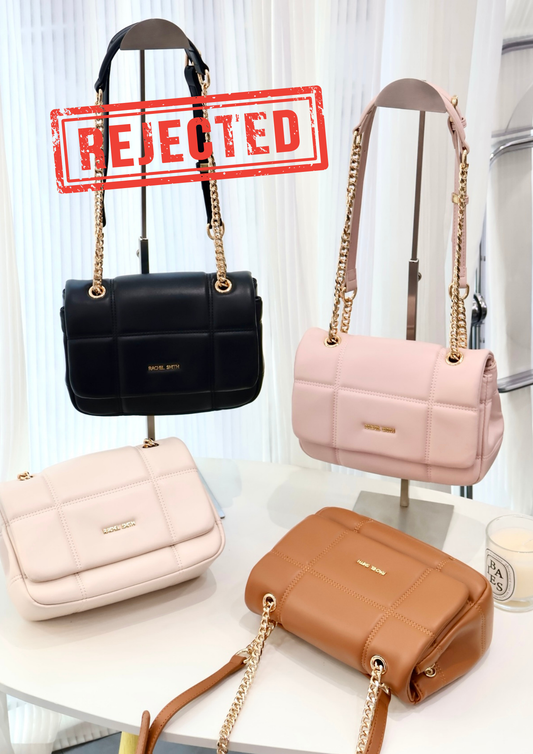 (Rejected Sales) Gina Square Grid Crossbody Bag