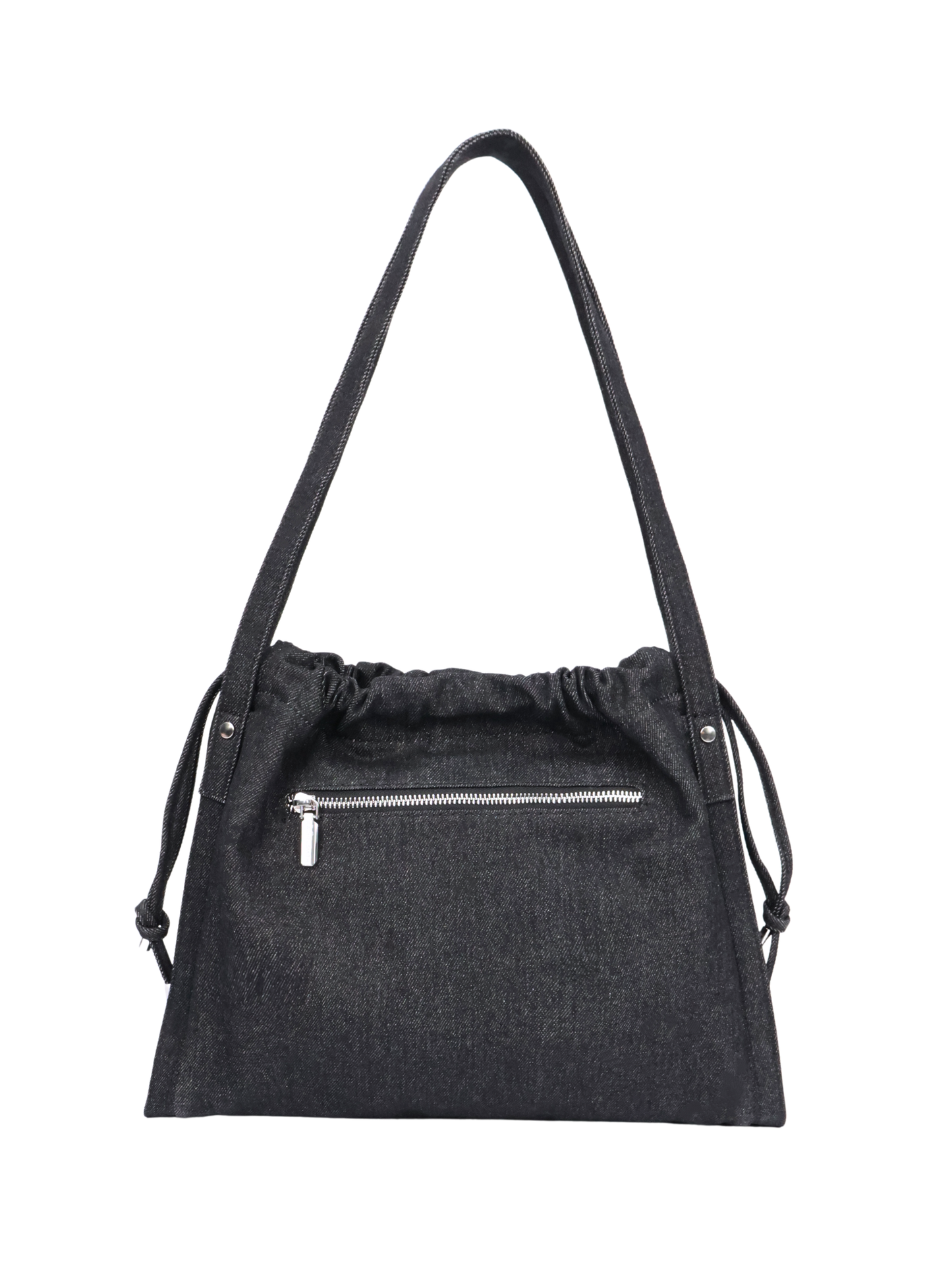 Jane Denim Drawstring Tote Bag