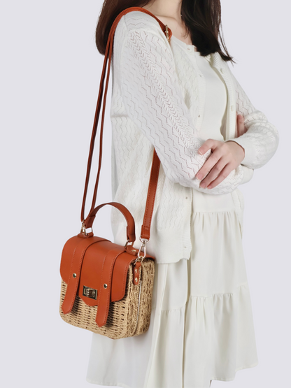 Summer Woven Crossbody Sling Bag