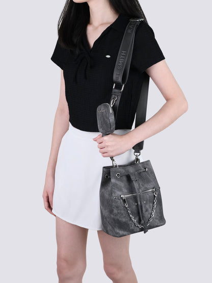 Ariel Denim Bucket Bag