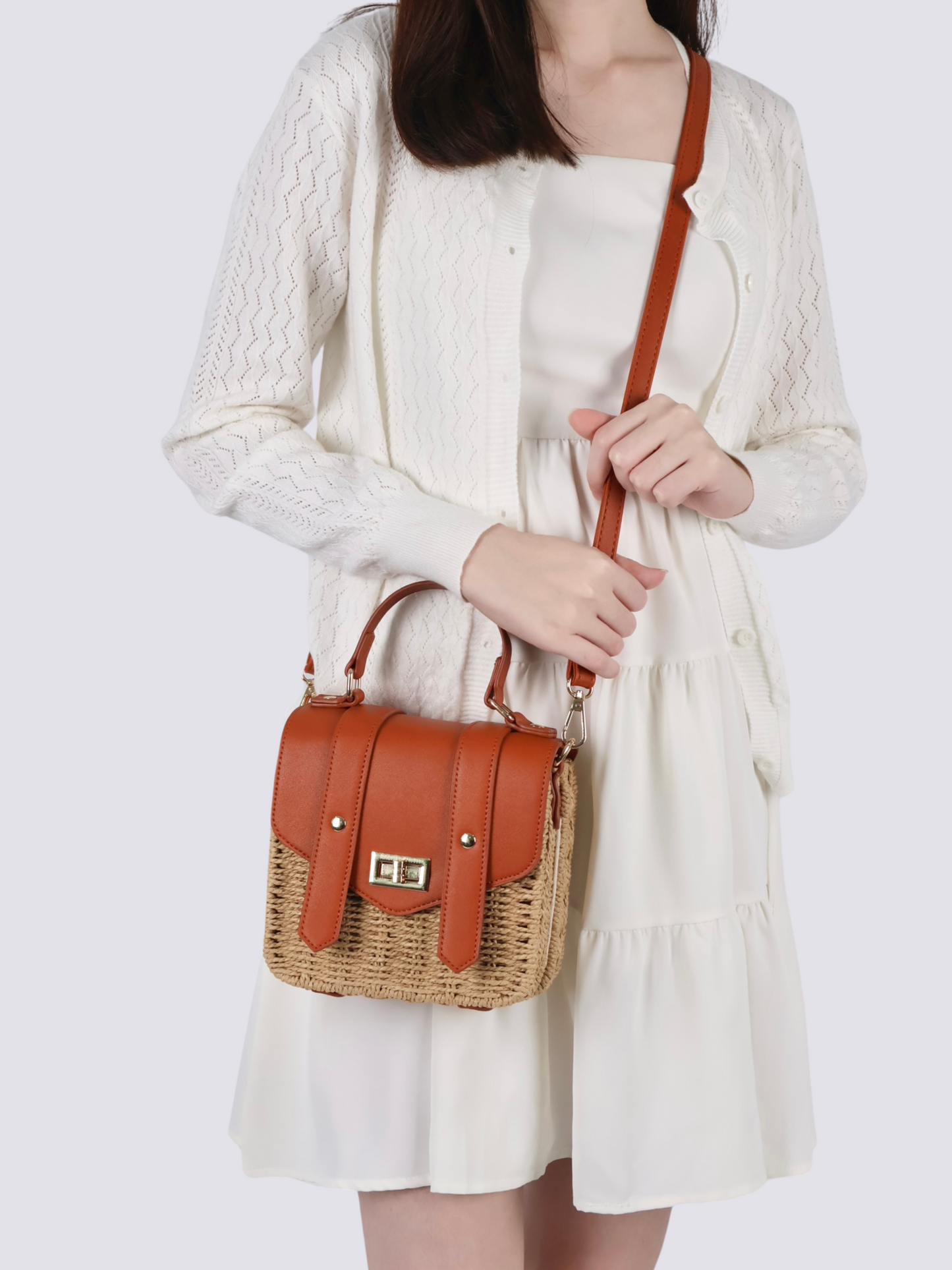 Summer Woven Crossbody Sling Bag