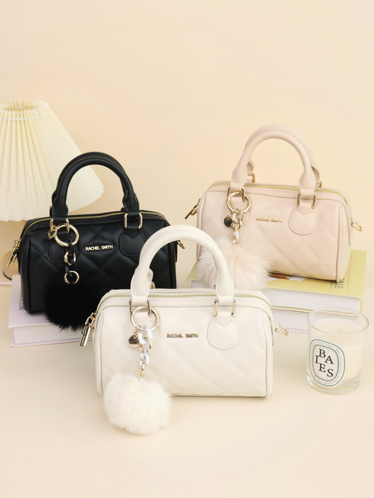 Anna Quilted Boston Crossbody Bag