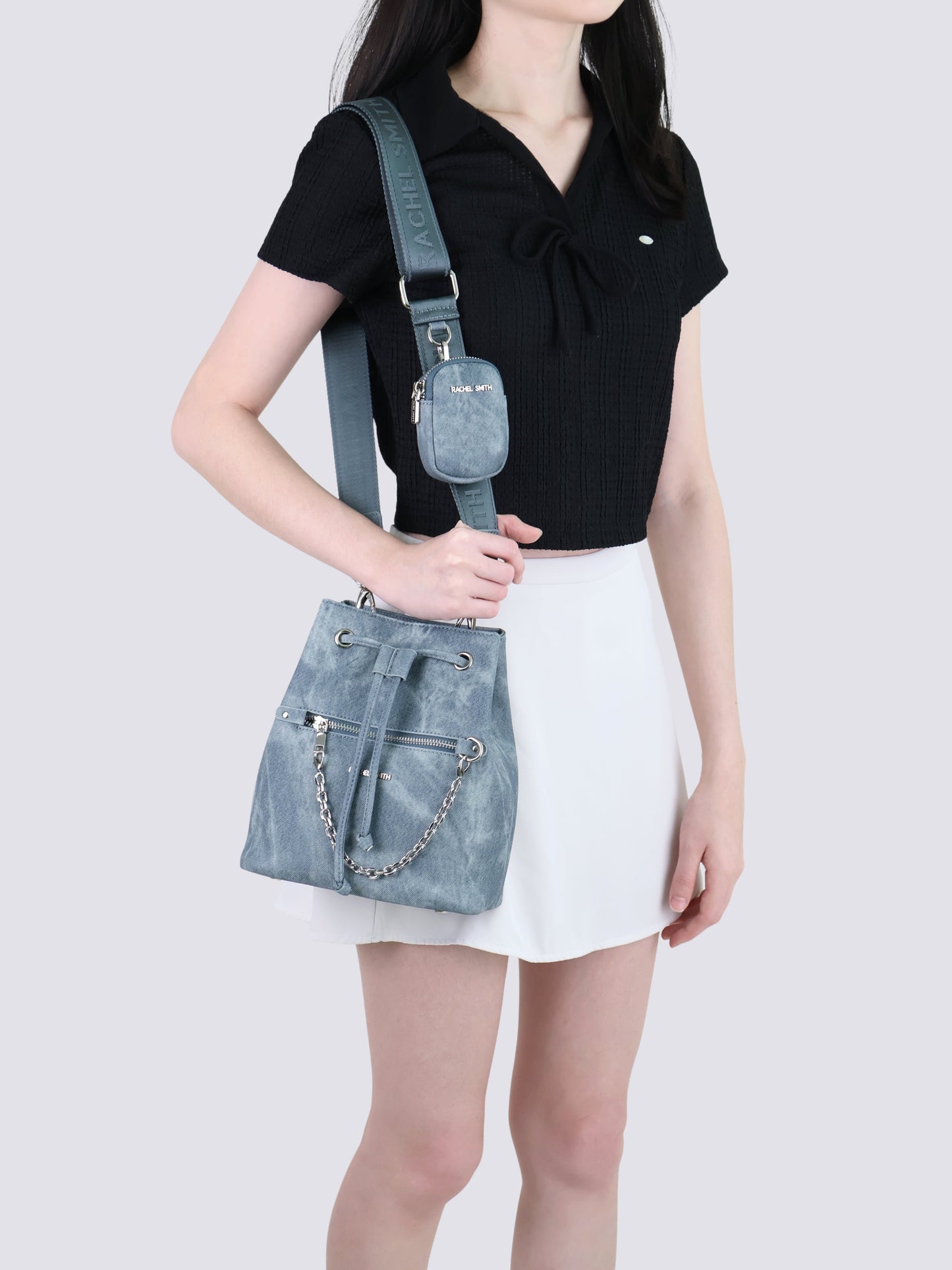 Ariel Denim Bucket Bag