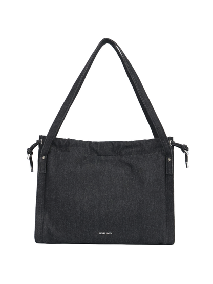 Jane Denim Drawstring Tote Bag