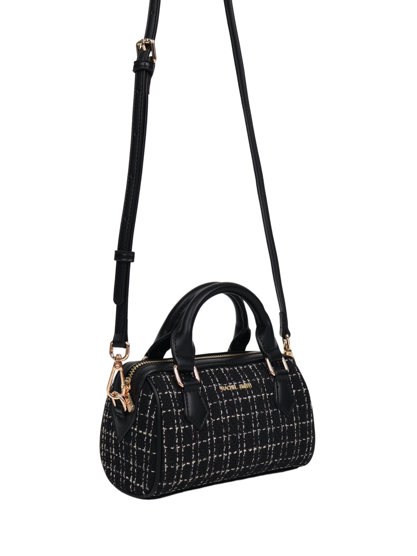 Binny Tweed Mini Boston Bag