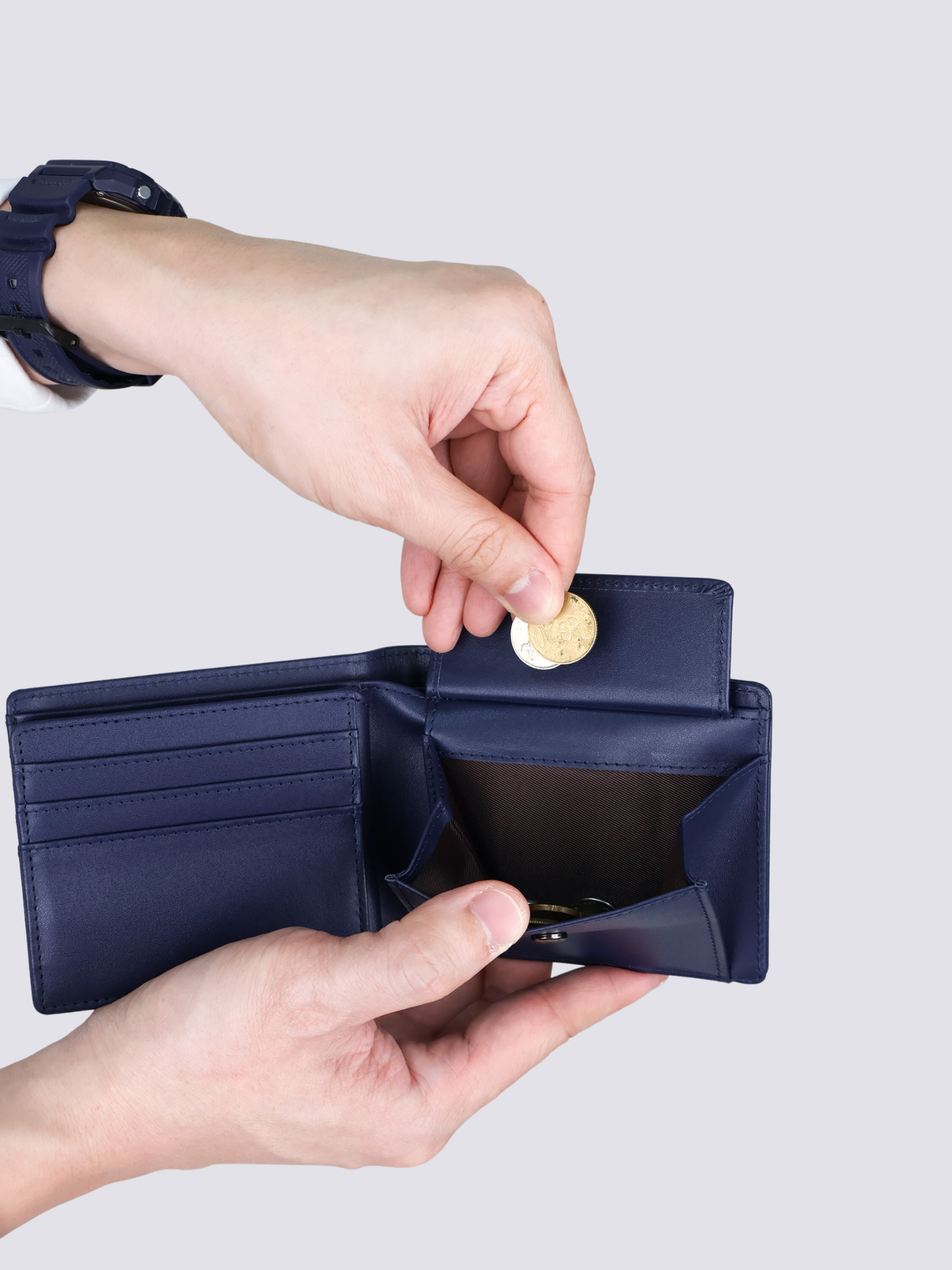 Calvin Genuine Leather Wallet With Coin Pocket