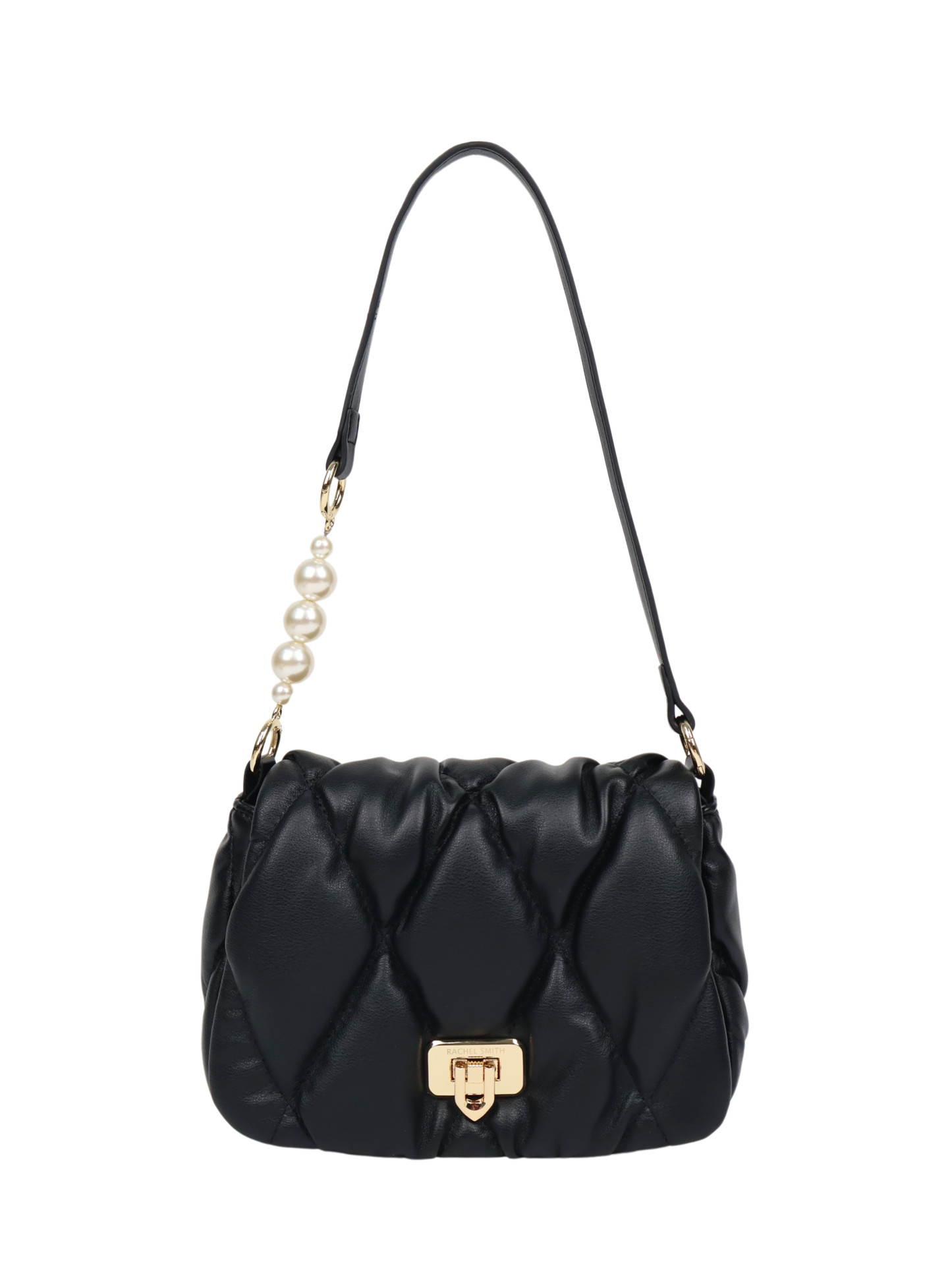 Pearly Push-Lock Quilted Bag