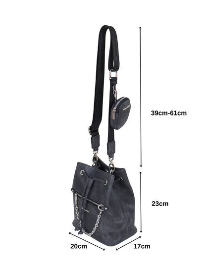 Ariel Denim Bucket Bag