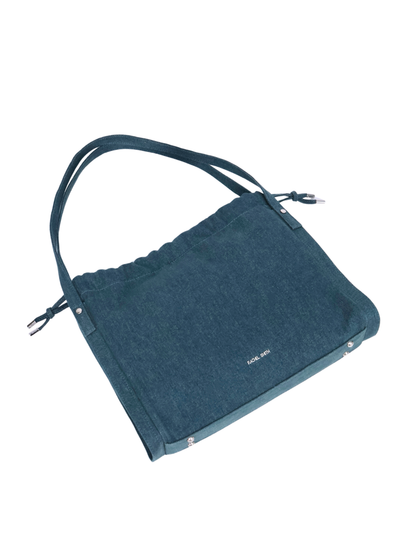 Jane Denim Drawstring Tote Bag