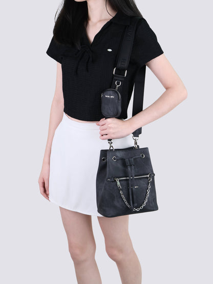 Ariel Denim Bucket Bag