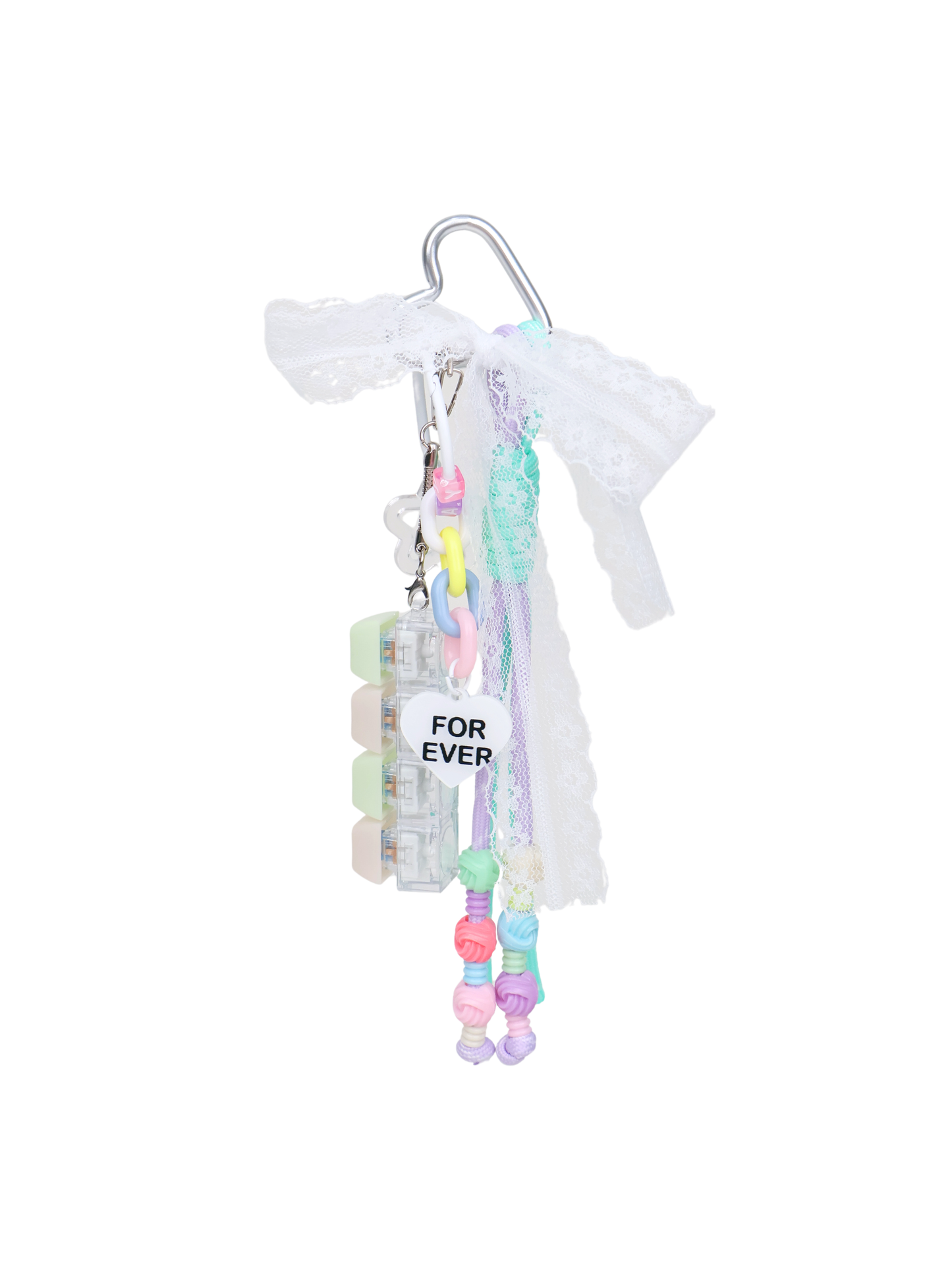Pastel Keyboard Bag Charm