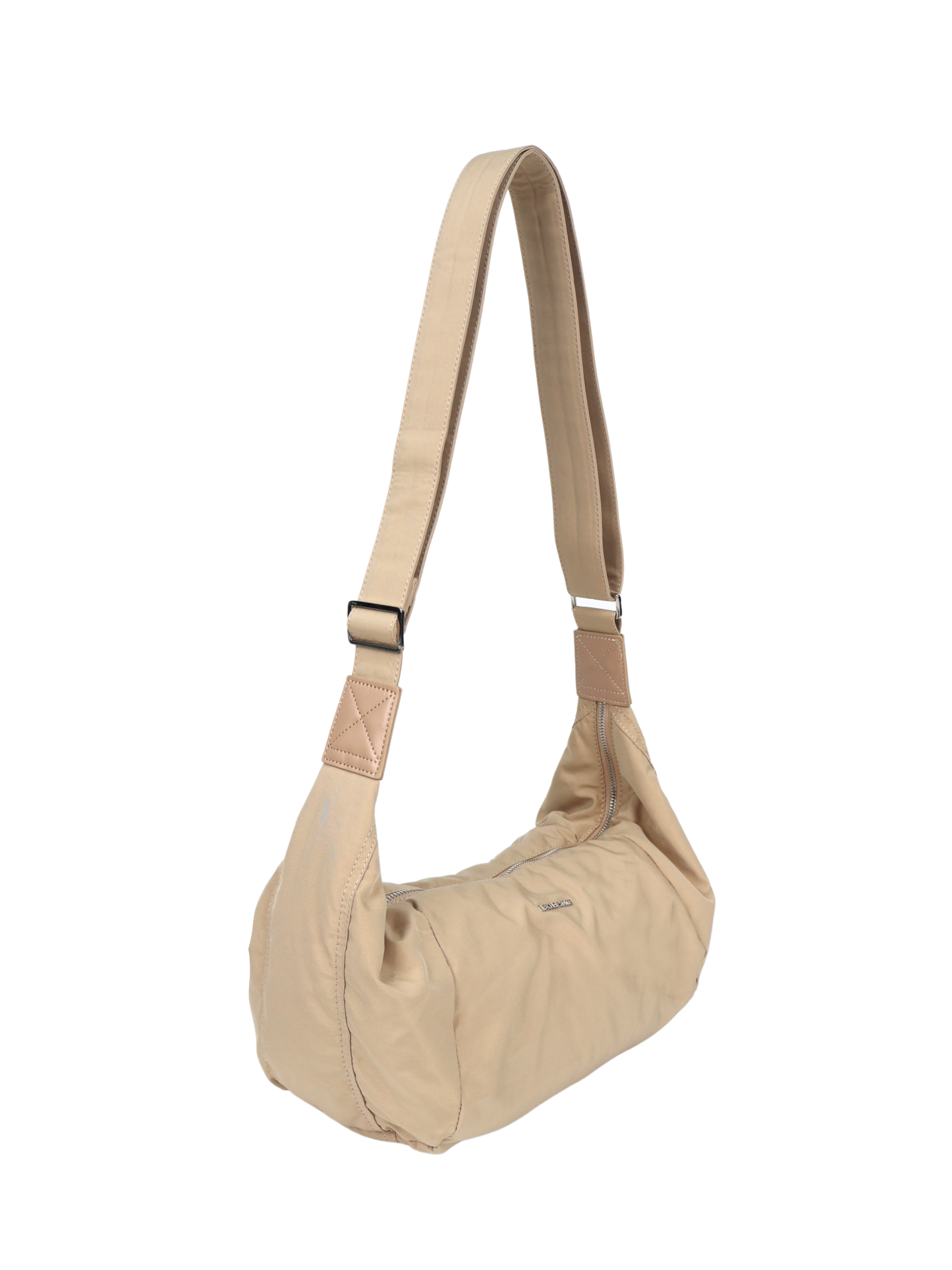 Amber Croissant Nylon Crossbody Bag