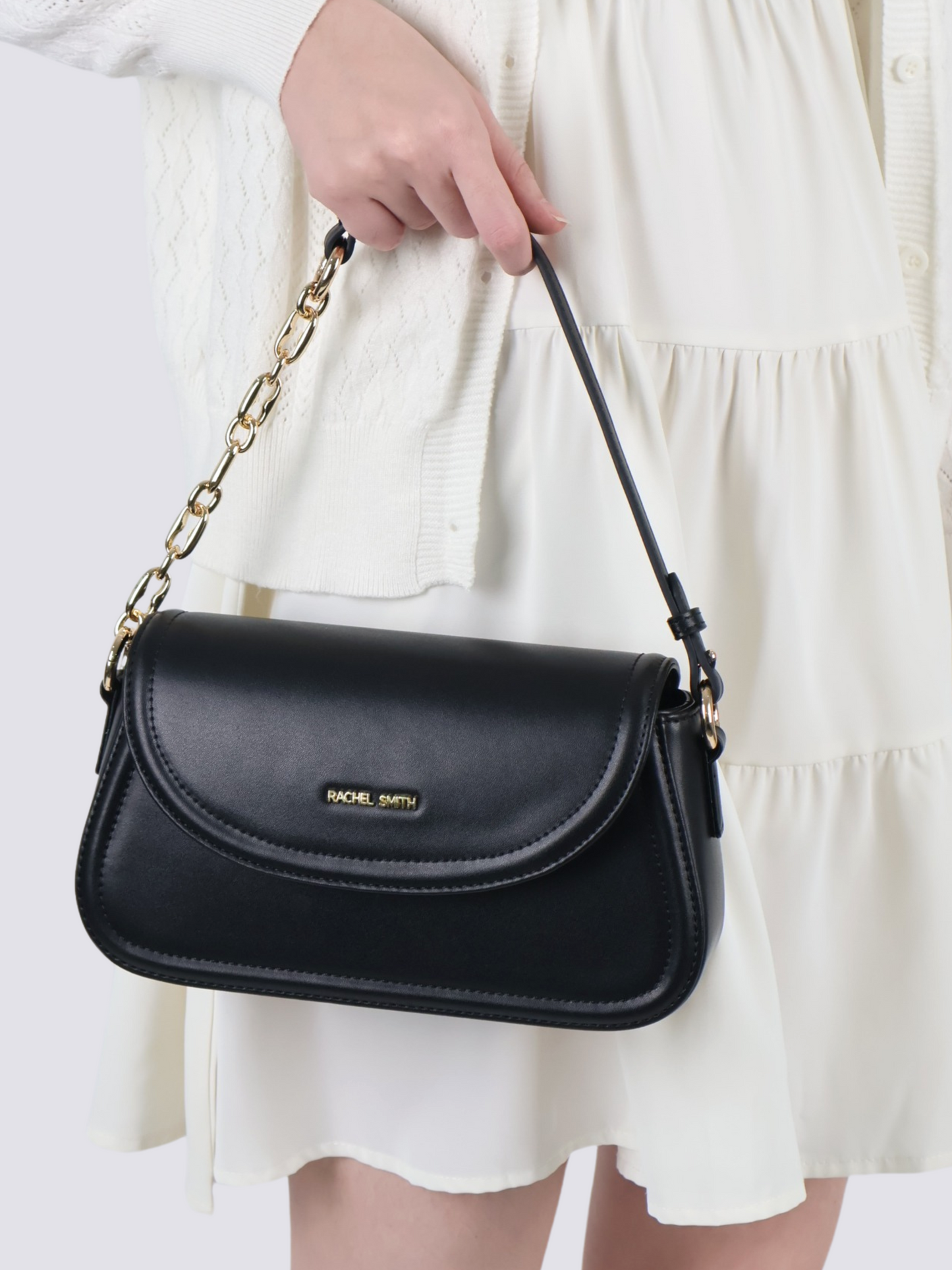 Ivory Saddle Crossbody Bag