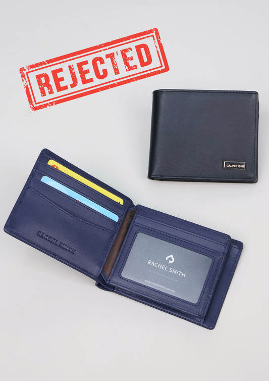 (Rejected Sales) Calvin Genuine Leather Wallet With Coin Pocket