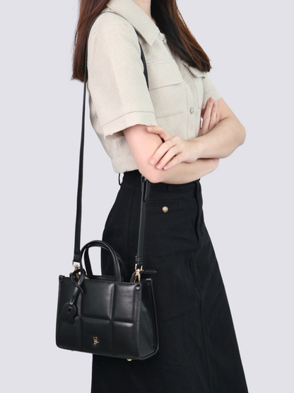 Carmen Square Grid Small Tote Bag