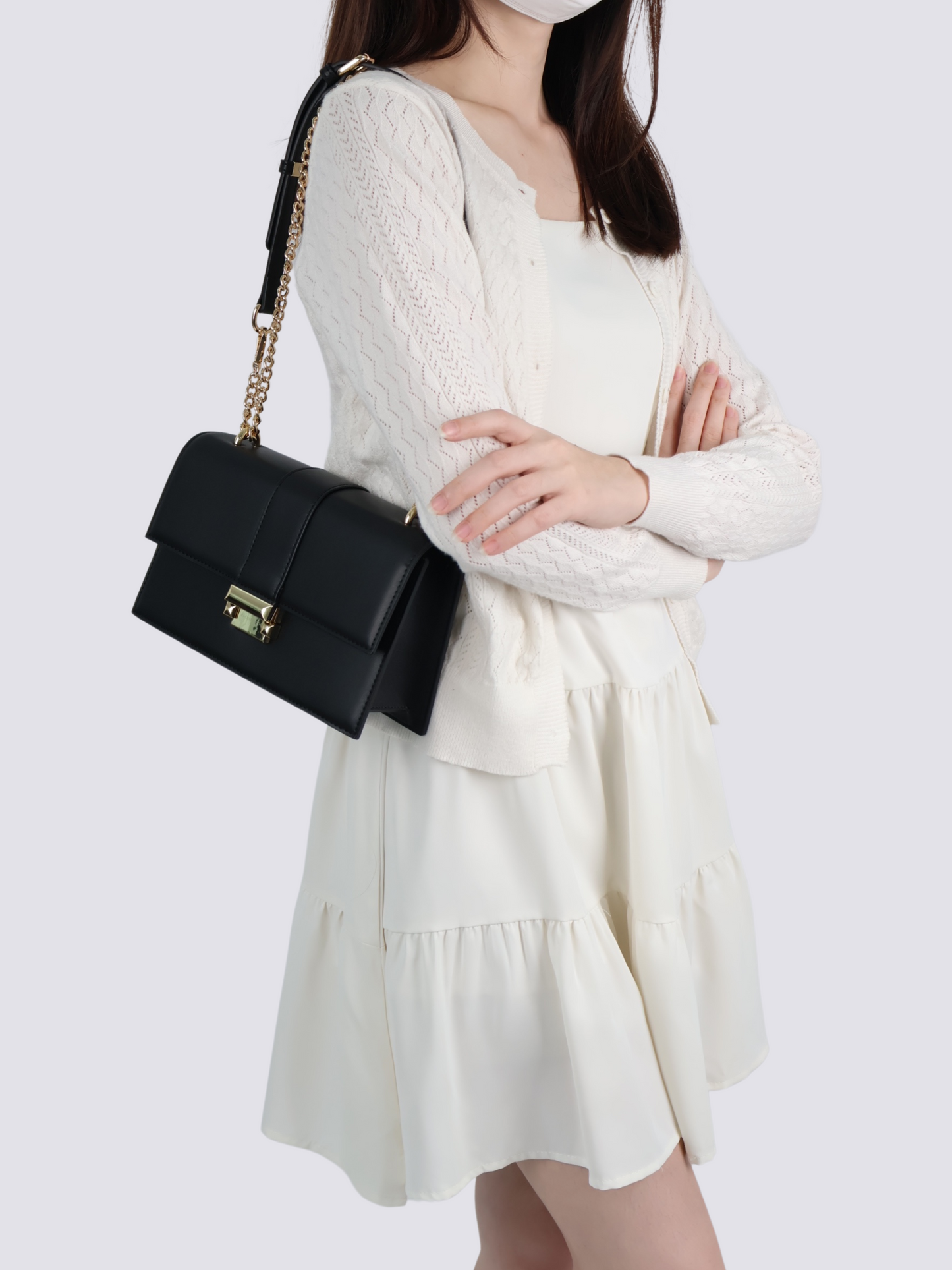 Vera Push-Lock Crossbody Bag