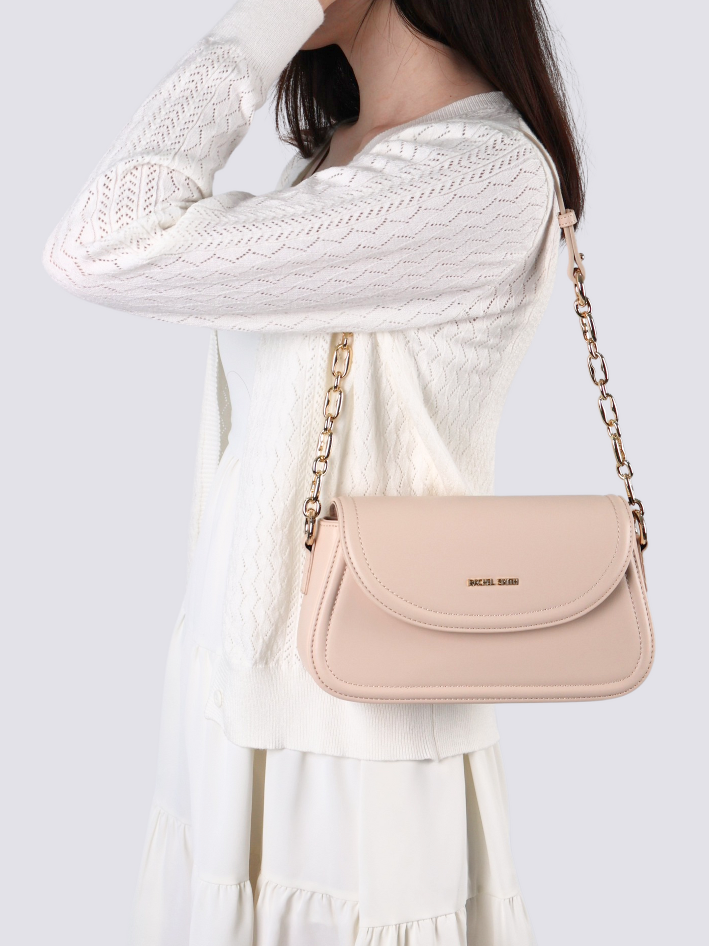 Ivory Saddle Crossbody Bag