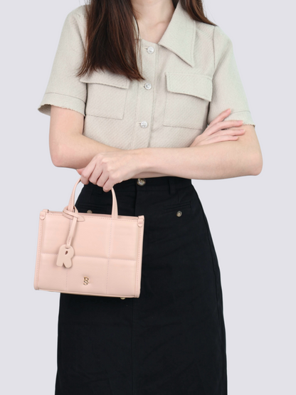 Carmen Square Grid Small Tote Bag