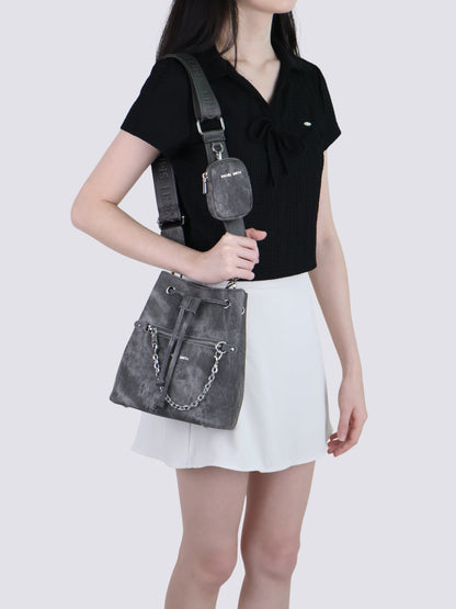 Ariel Denim Bucket Bag