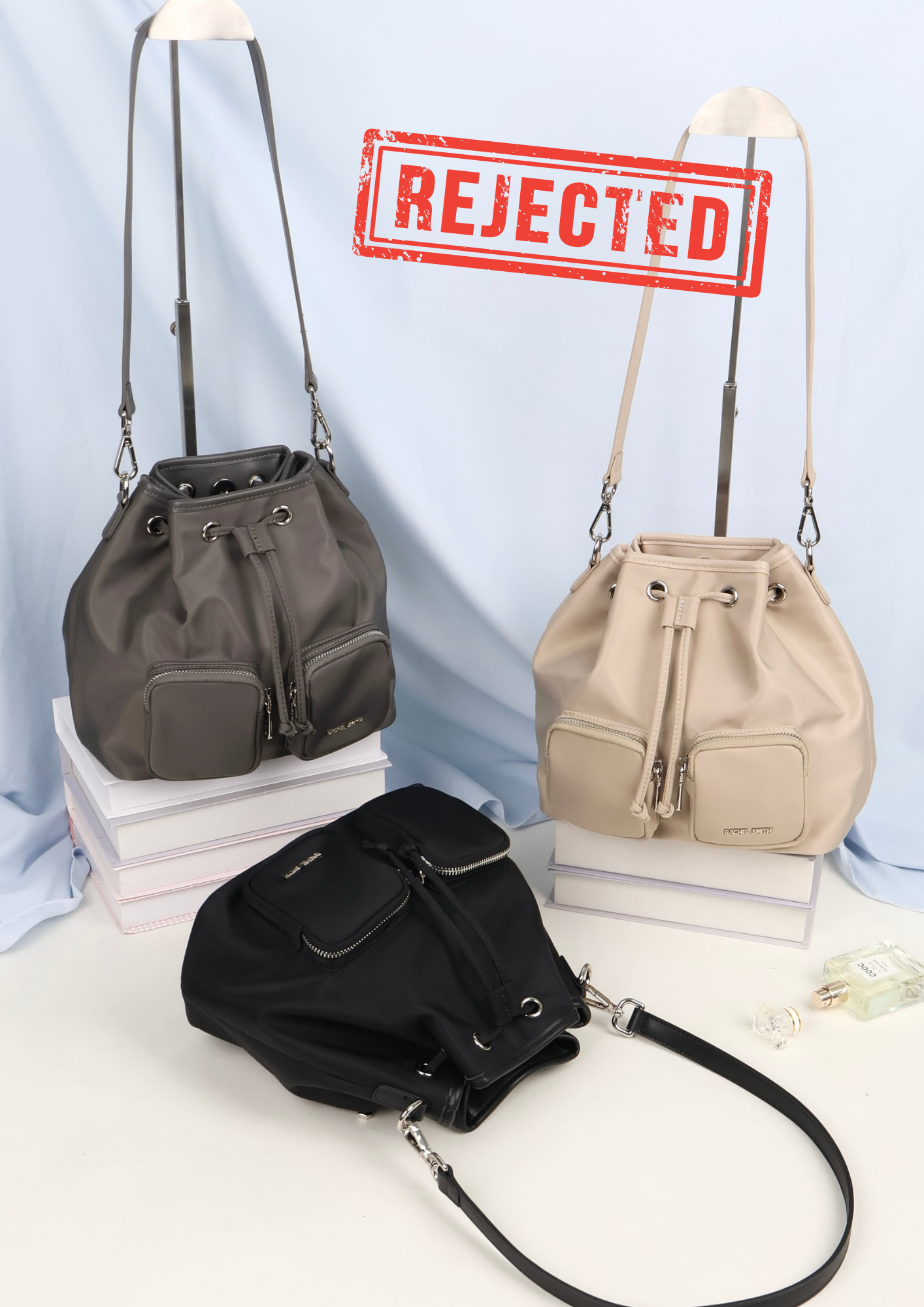 (Rejected Sales) Debbie Nylon Bucket Bag