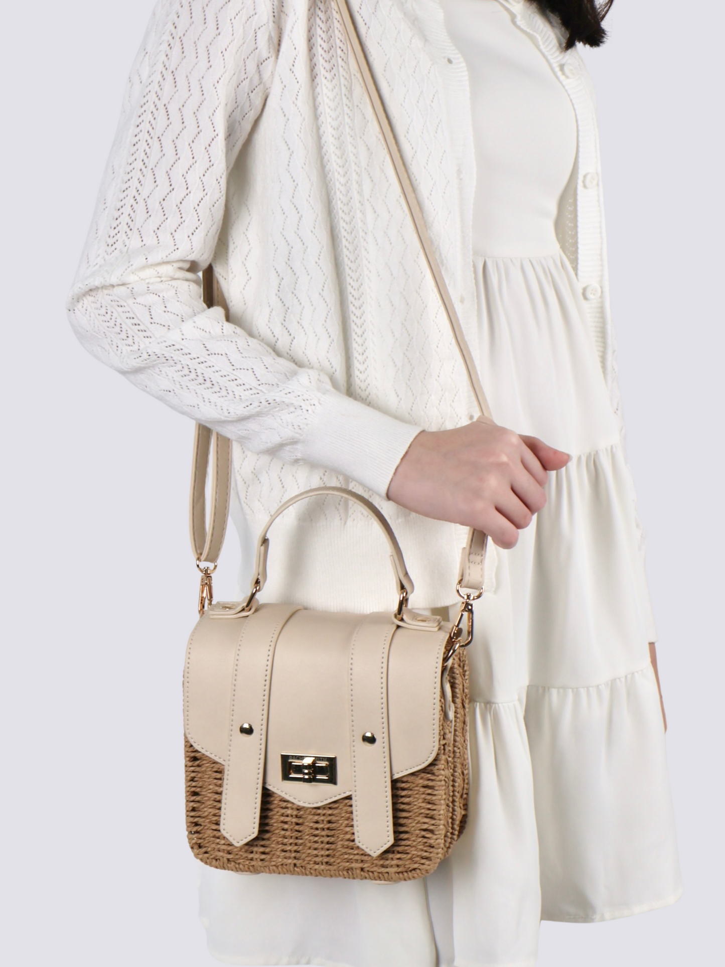 Summer Woven Crossbody Sling Bag