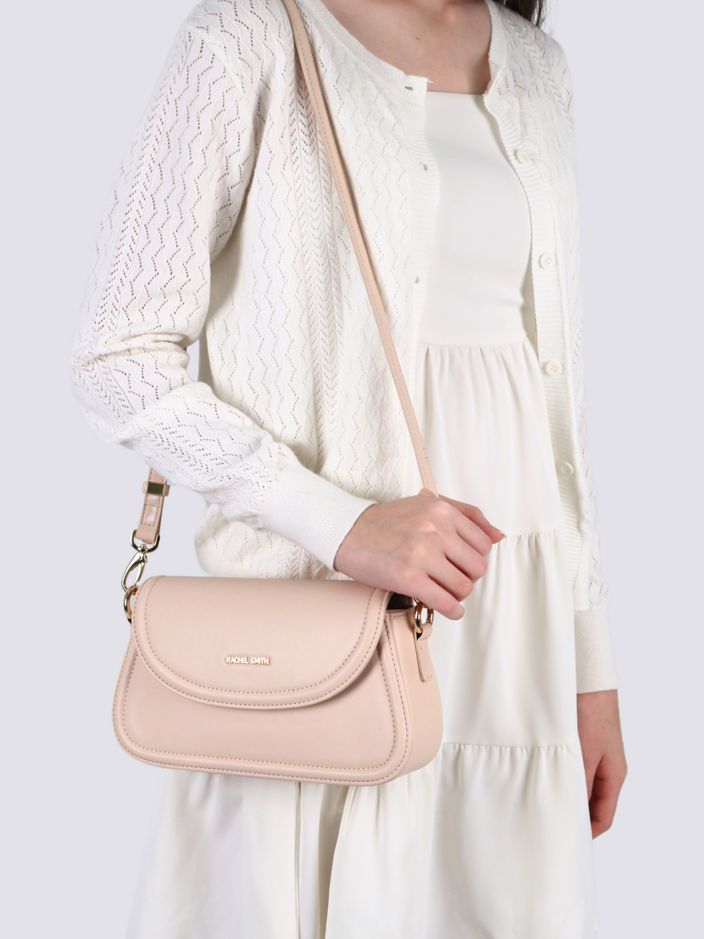 Ivory Saddle Crossbody Bag