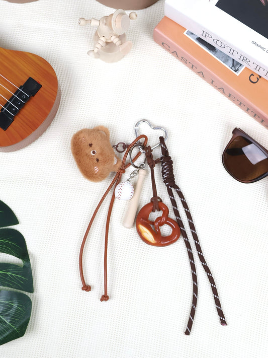 RS Baseball Bear Bag Charm