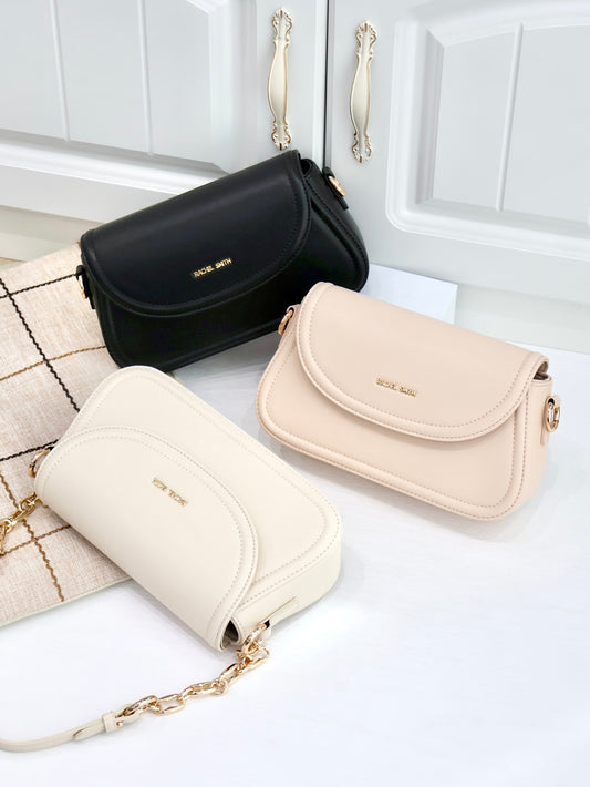 Ivory Saddle Crossbody Bag