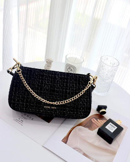 Ceci Tweed Hobo Shoulder Bag