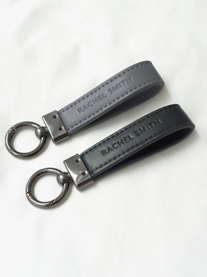 RS Engraving Leather Keychain