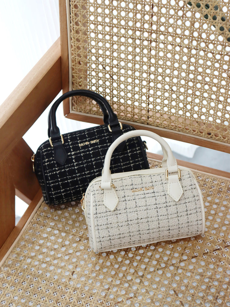 Binny Tweed Mini Boston Bag